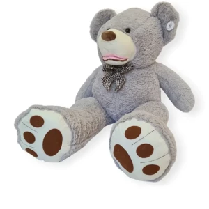 Wielki Miś Pluszowy XXL Gigant Pomysł Na Prezent 130cm TEDDY JASNY SZARY