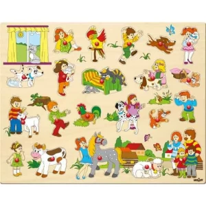 Woody Puzzle duże z uchwytami