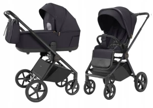 ﻿Wózek 2w1 Carrello ULTRA 6527 2025 Basalt Black Torba Adaptery