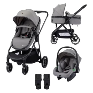 Wózek 3w1 Bebe Confort BREEZE Trio 0-22 kg wielofunkcyjny szary