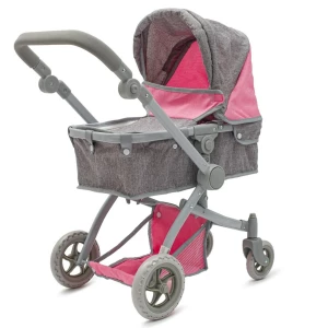Wózek dla lalek Baby Mix 2w1 Sophie różowo-szary,63,5 x 37 x 63,5 cm