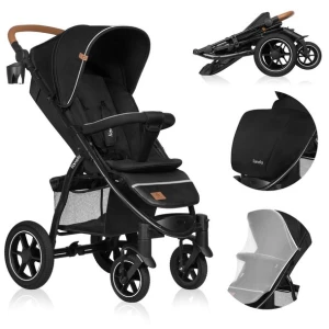 Wózek Spacerowy duże koła budka z filtrem UPF50+ do 22kg Lionelo ANNET TOUR