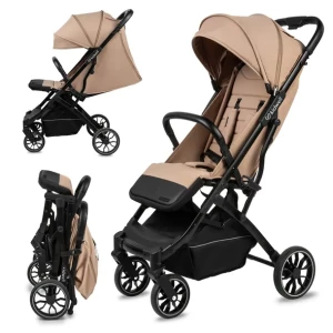 Wózek spacerowy kompaktowy KIDWELL Colmer UP Beżowy składany lekki zwrotny