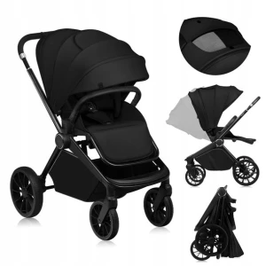 ﻿Wózek spacerowy Lionelo Mika Plus Black Onyx