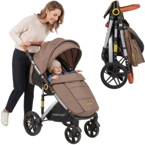 Wózek spacerowy składany uchwyt na kubek +folia brązowy SUMMER BABY