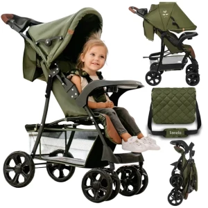 WÓZEK Spacerowy Spacerówka LEKKI Składany Duże Koła + TORBA Lionelo Emma