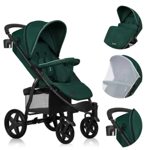 WÓZEK SPACEROWY ZESTAW AKCESORIÓW DO 22KG DUŻE KOŁA LIONELO ANNET