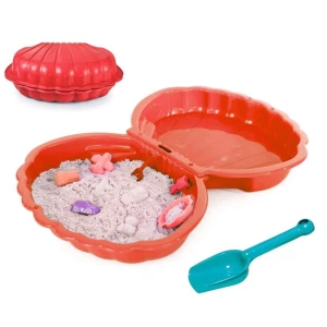 XXL MEGA DUŻA PIASKOWNICA PLASTIKOWA BASEN 2W1 MUSZELKA PREMIUM + zabawka XXL MEGA DUŻA PIASKOWNICA PLASTIKOWA BASEN 2W1 MUSZELKA PREMIUM + zabawka