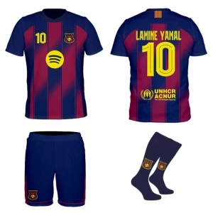 YAMAL Barcelona strój koszulka spodenki getry rozmiar 116