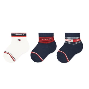 Zestaw 3 par wysokich skarpet dziecięcych Tommy Hilfiger 701220278 Kolorowy