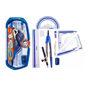 Zestaw geometryczny 10 el. z cyrklem BAMBINO St-majewski