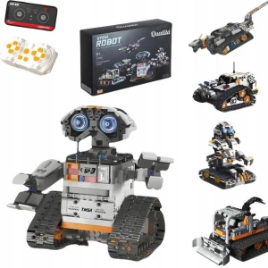 ﻿ZESTAW KLOCKÓW TECHNIK ROBOT EDUKACYJNY ZDALNIE STEROWANY 5w1 PROGRAMOWANY