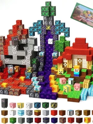 Zestaw Zabawki Dziecka DYI Klocki Magnetyczne Mroczny Świat Budowanie