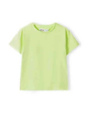 Zielony t-shirt bawełniany basic dla niemowlaka Minoti