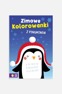 "Zimowe kolorowanki z pingwinem" książka z zadaniami Zielona Sowa