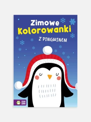 "Zimowe kolorowanki z pingwinem" książka z zadaniami ZIELONA SOWA