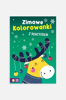 "Zimowe kolorowanki z reniferem" książka z zadaniami Zielona Sowa