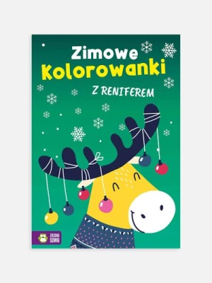 "Zimowe kolorowanki z reniferem" książka z zadaniami ZIELONA SOWA