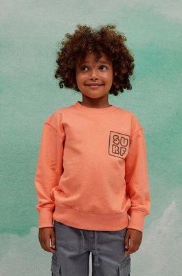 zippy bluza bawełniana dziecięca kolor pomarańczowy z nadrukiem Zippy