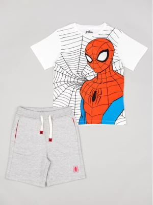 Zippy Komplet t-shirt i spodenki Spider-Man ZKBAP0602 23002 Biały Regular Fit