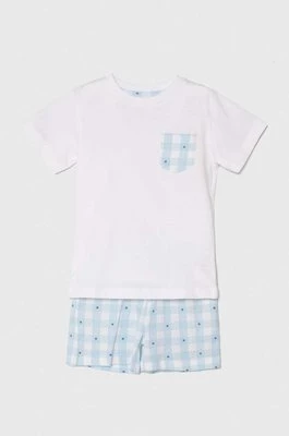 zippy piżama bawełniana dziecięca kolor niebieski wzorzysta Zippy