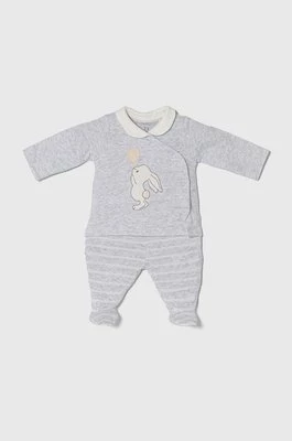 zippy piżama niemowlęca kolor szary z aplikacją Zippy