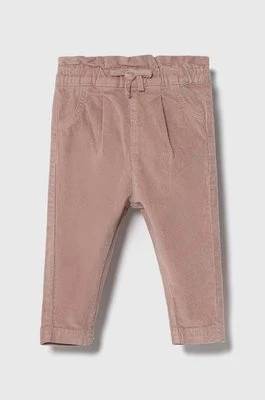 zippy spodnie niemowlęce kolor różowy gładkie Zippy