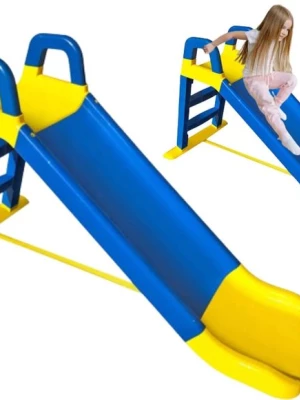 ZJEŻDŻALNIA Stabilna Ogrodowa dla Dzieci 140 cm niebieska