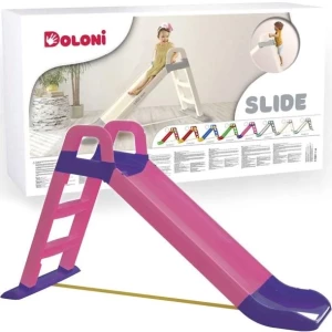 ZJEŻDŻALNIA Stabilna Ogrodowa dla Dzieci 140 cm różowa