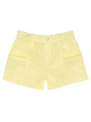 Żółte szorty basic bawełniane dla dziewczynki Minoti